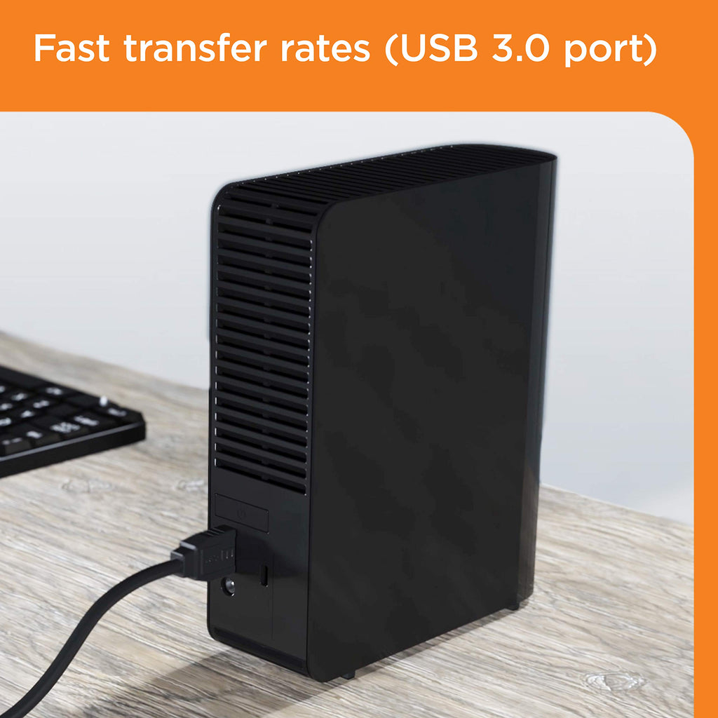 Western Digital 14TB Elements Desktop External Hard Drive, USB 3.0 external hard drive for plug-and-play storage - Western DigitalBWLG0140HBK-NESN