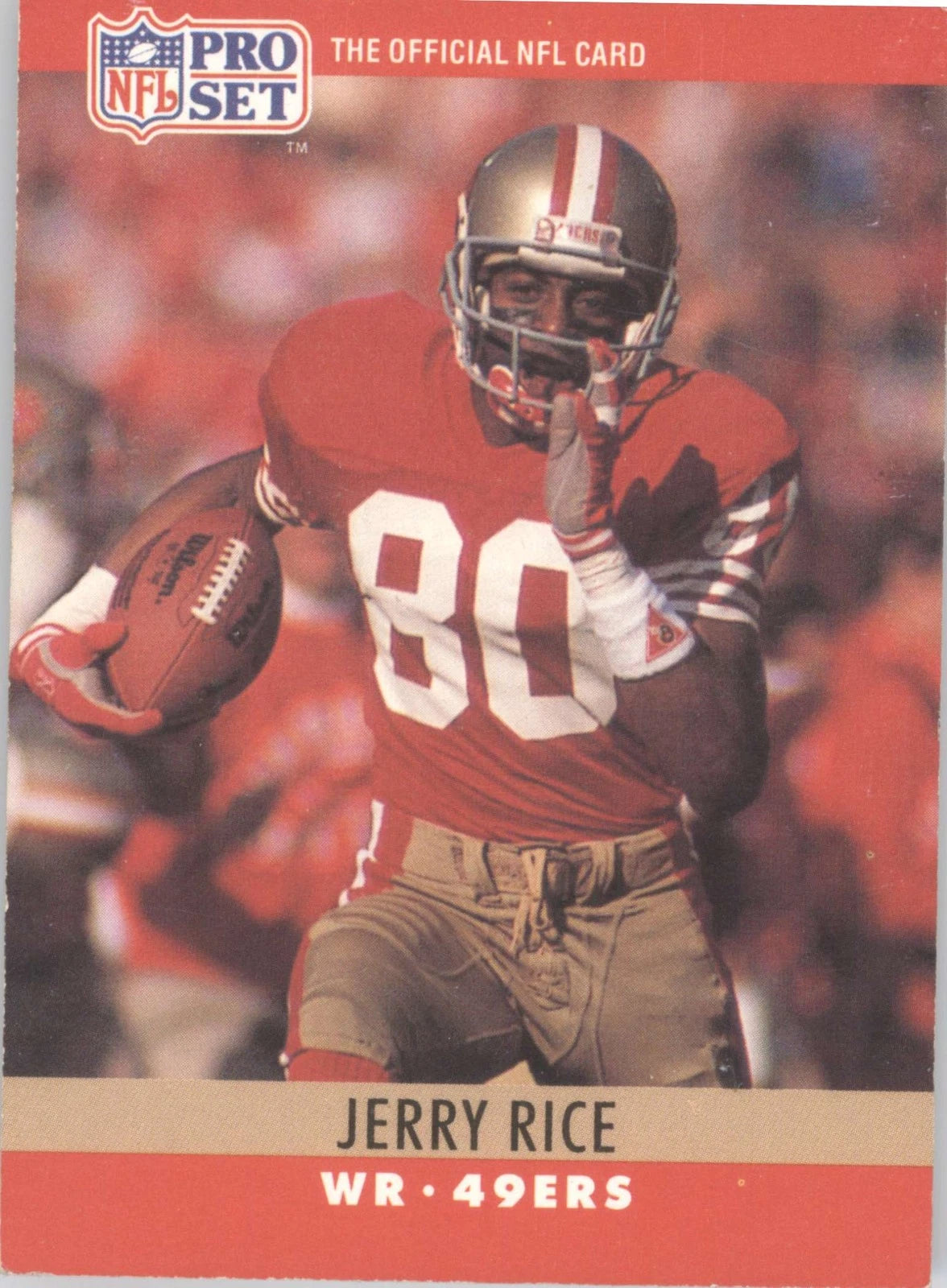 1990 Pro Set FACT San Francisco #295 Jerry Rice