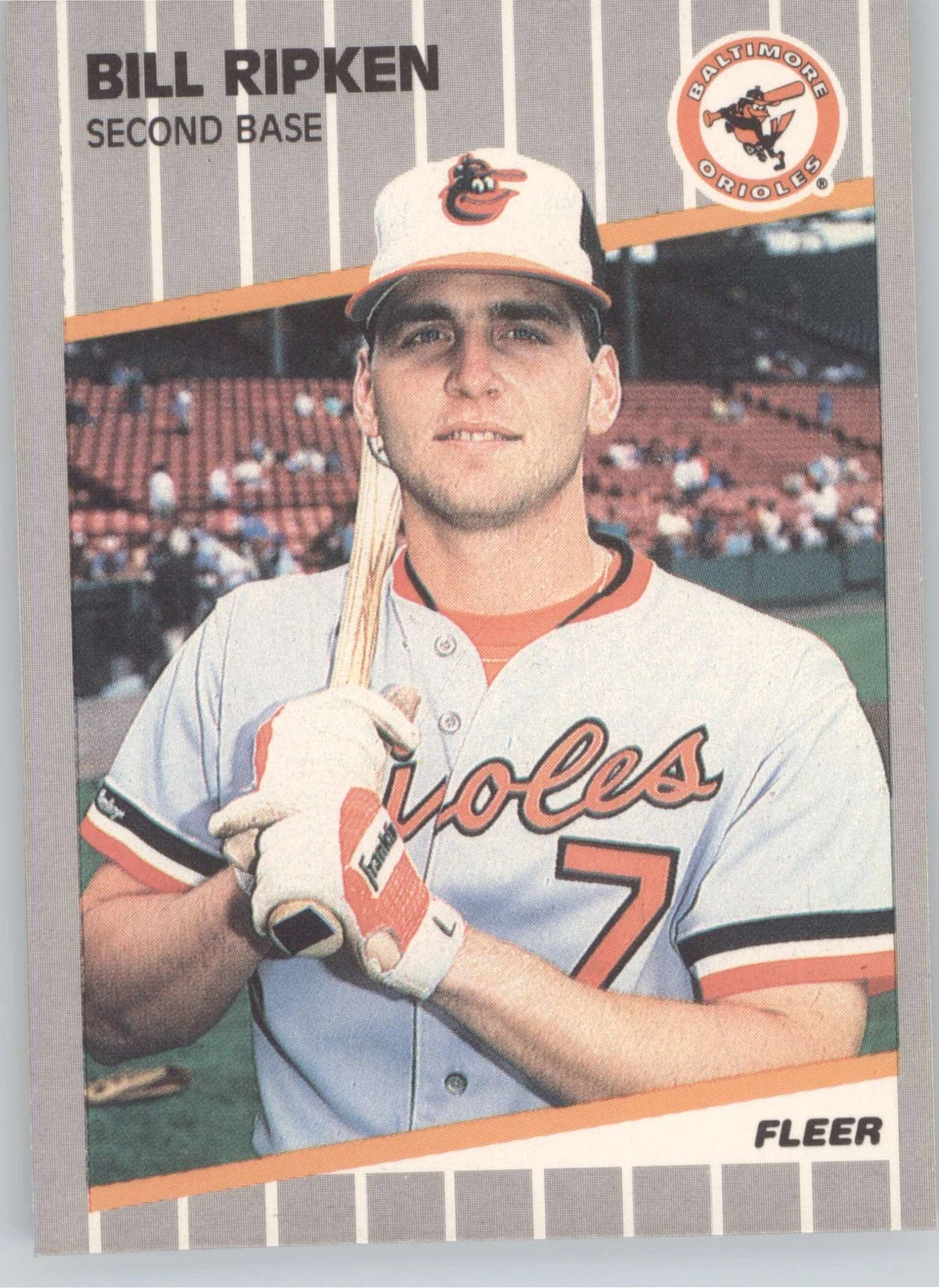 1989 Fleer #616Bill Ripken Black Square on knob