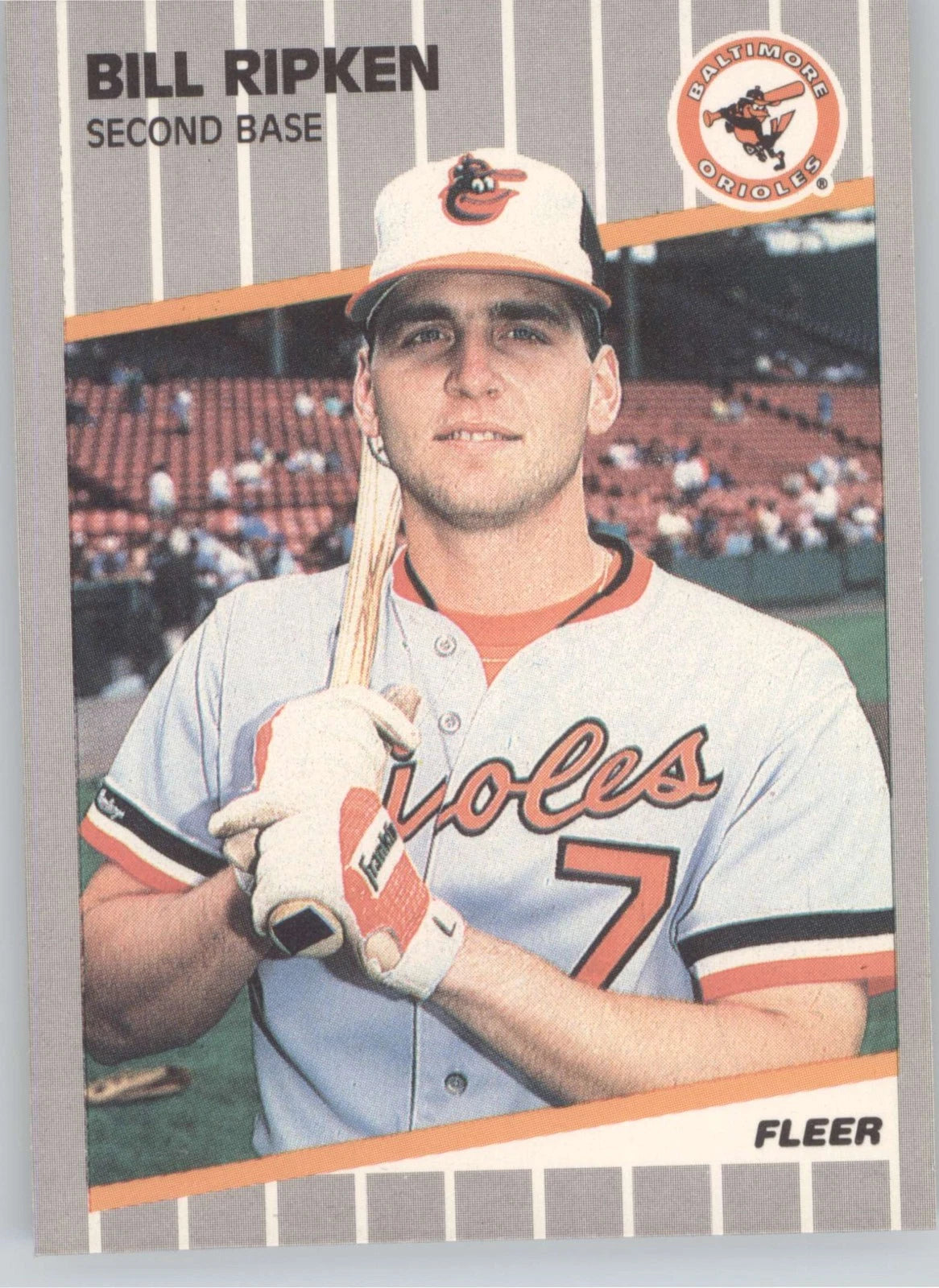 1989 Fleer #616Bill Ripken Black Square on knob