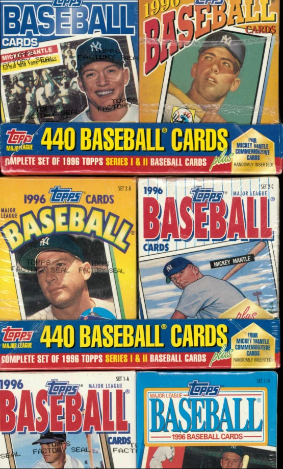 1996 Topps Complete Factory Sealed Set Series 1 & 2 (440) + 4 Mickey Mantle